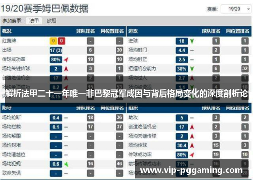 解析法甲二十一年唯一非巴黎冠军成因与背后格局变化的深度剖析论 解析法甲二十一年唯一非巴黎冠军成因与背后格局变化的深度剖析论